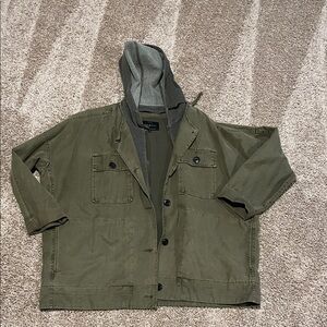 Lucky Brand Olive Utility Jacket with Hood
